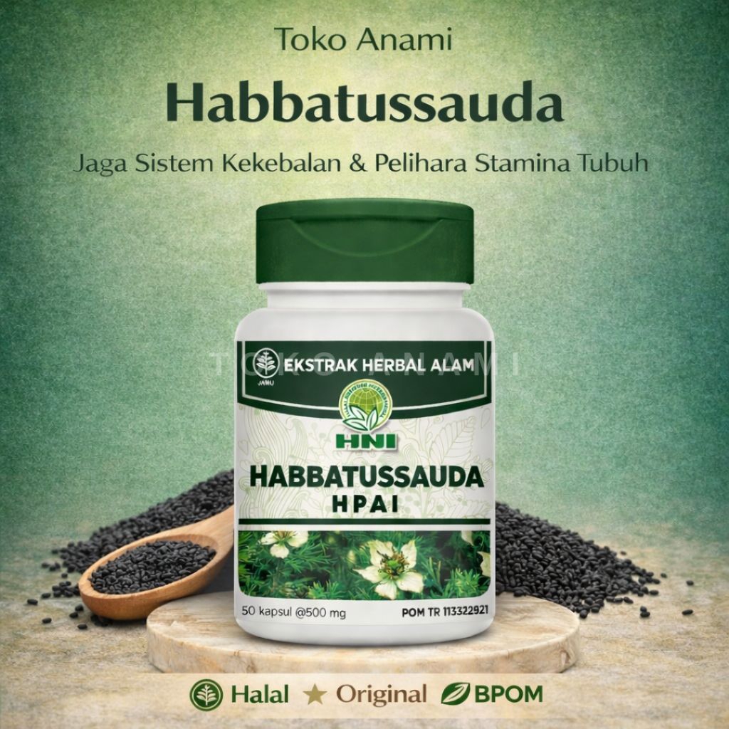 Habbatussauda HNI HPAI 50 Kapsul – Herbal Jinten Hitam Original Halal BPOM