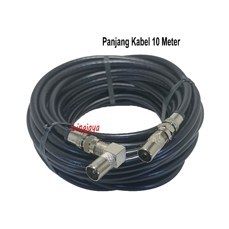 Kabel Antena TV Jadi 10 Meter Dari TV Ke Tembok Kabel Antena TV Jack Jek Compression Male To Male 10