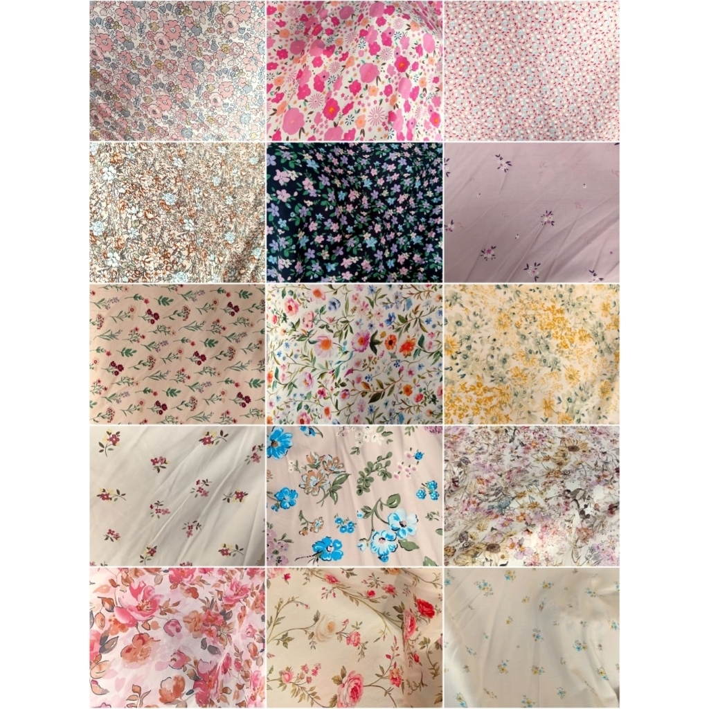1/2 meter Kain Rayon | Katun Rayon | Bahan Rayon | Kain Meteran | Katun Rayon Motif | Bahan Import