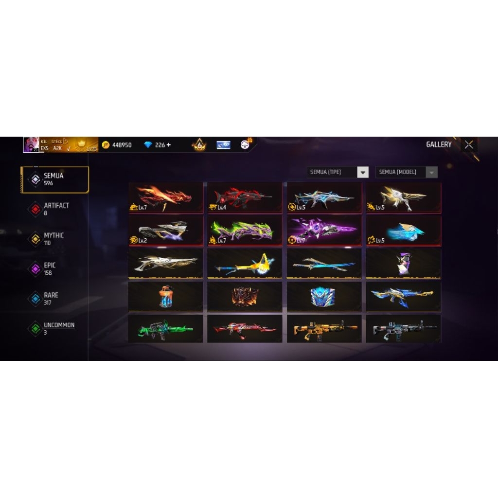 jual akun ff sultan dan old SG 6 rasa max 3