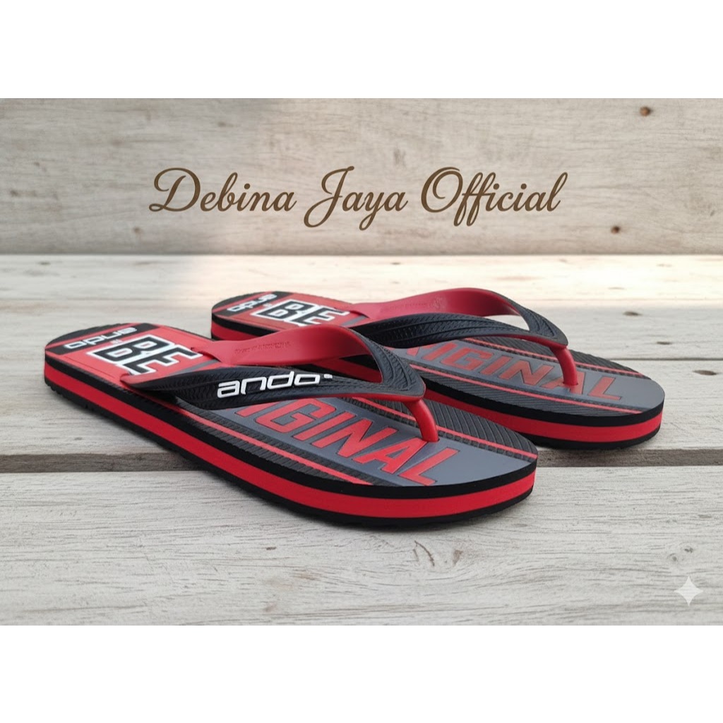 Debina Jaya Official  –  Ando Sandal Pria Motif  -  Size  No. 38-42 -  Sandal Harian Pria Bahan Eva 