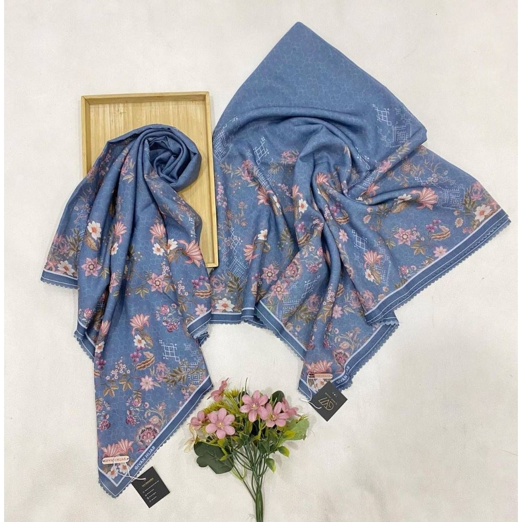 Hijab Voal Motif Segi Empat by Givan Hijab Free Pouch