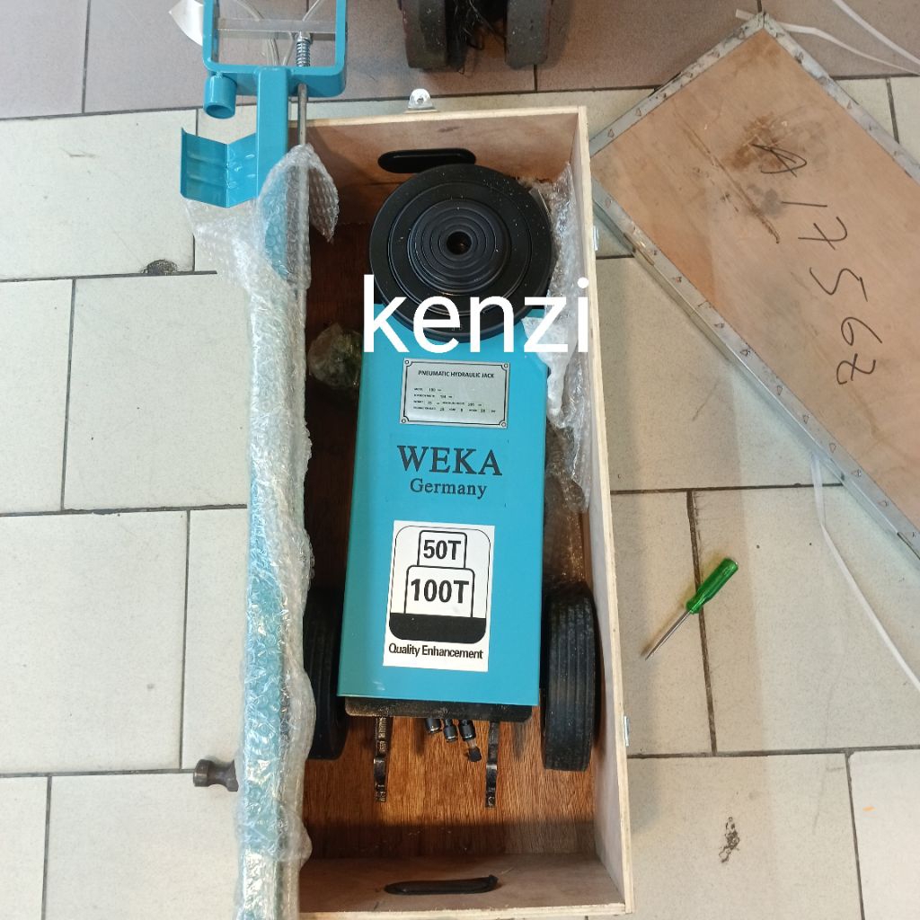 air hydraulic jack 100 ton pneumatic hydraulic jack 100 ton weka  dongrak angin 100 ton