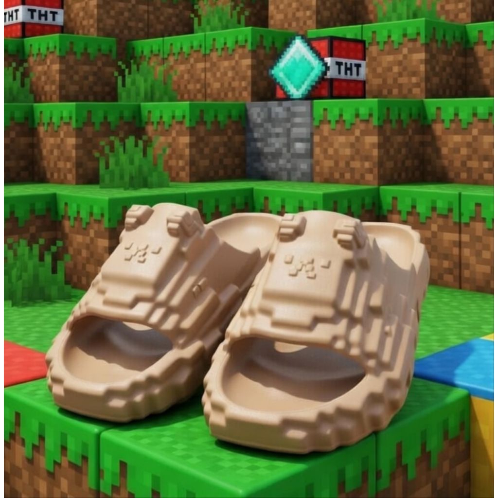 sendal anak Roblox/minecraft OB gras