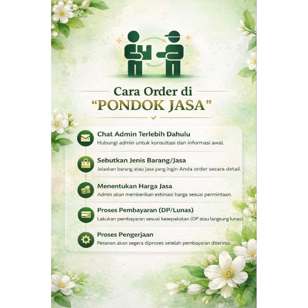 Pondok jasa Tulis tangan, Edit teks, Kaligrafi tulis tangan dan Desain bunga tulis tangan