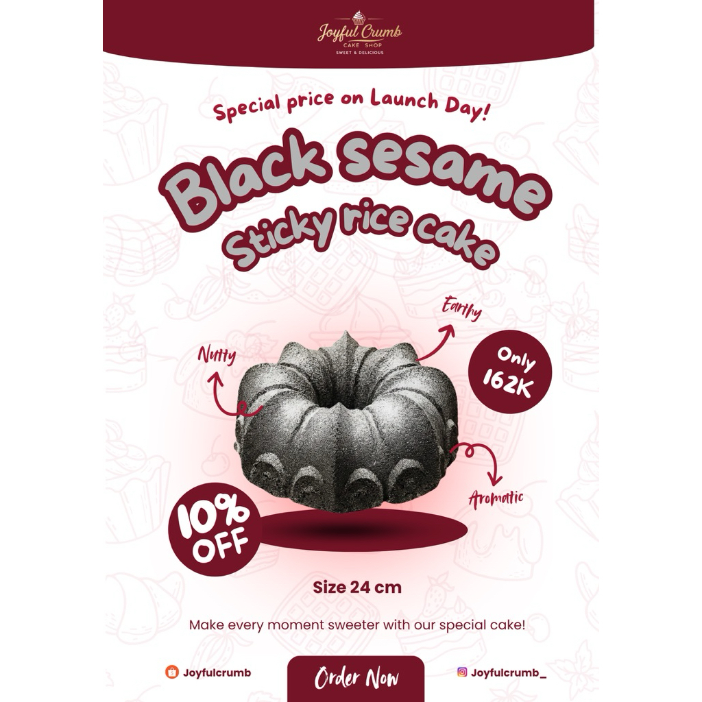 Bolu ketan Hitam/bolu wijen/bolu ketan