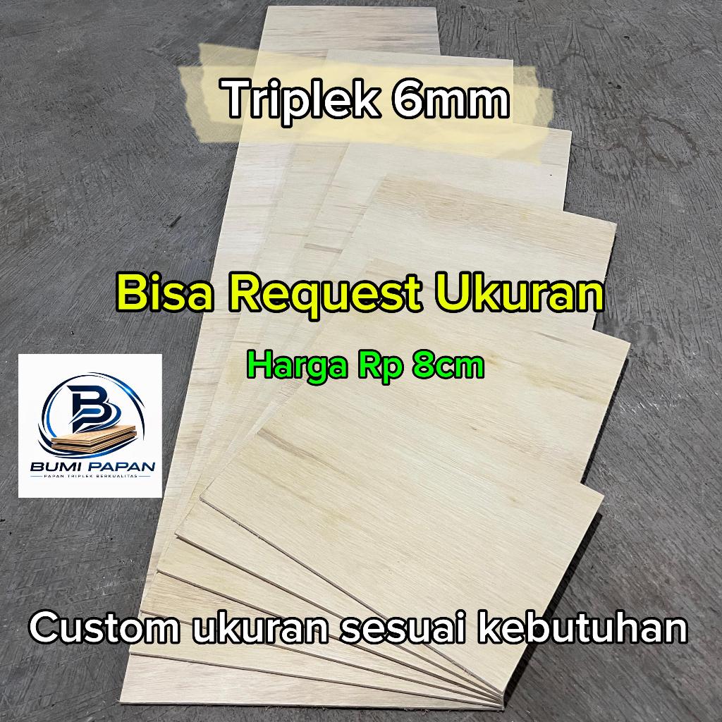 triplek 6mm MERANTI request ukuran sesuai kebutuhan