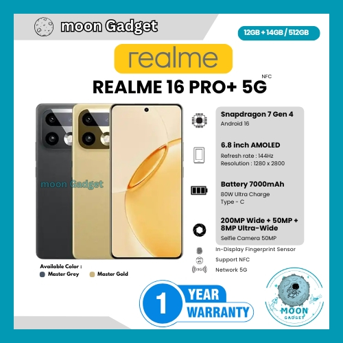 HP REALME 16 PRO+ 5G 12/512GB, 16 PRO 5G 12/256GB, 15 PRO 5G 12/512GB & 15 PRO 5G 12/256GB (BNIB)
