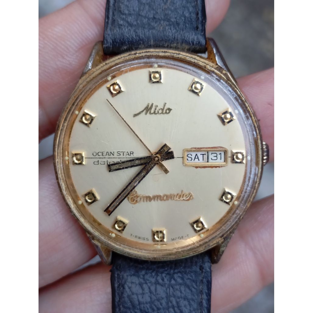 jam tangan mido otomatis non original aumatic second bekas preloved