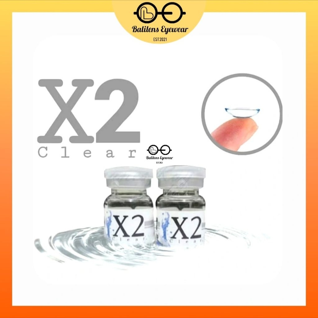 Softlens X2 clear - softlens bening - softlens tahunan