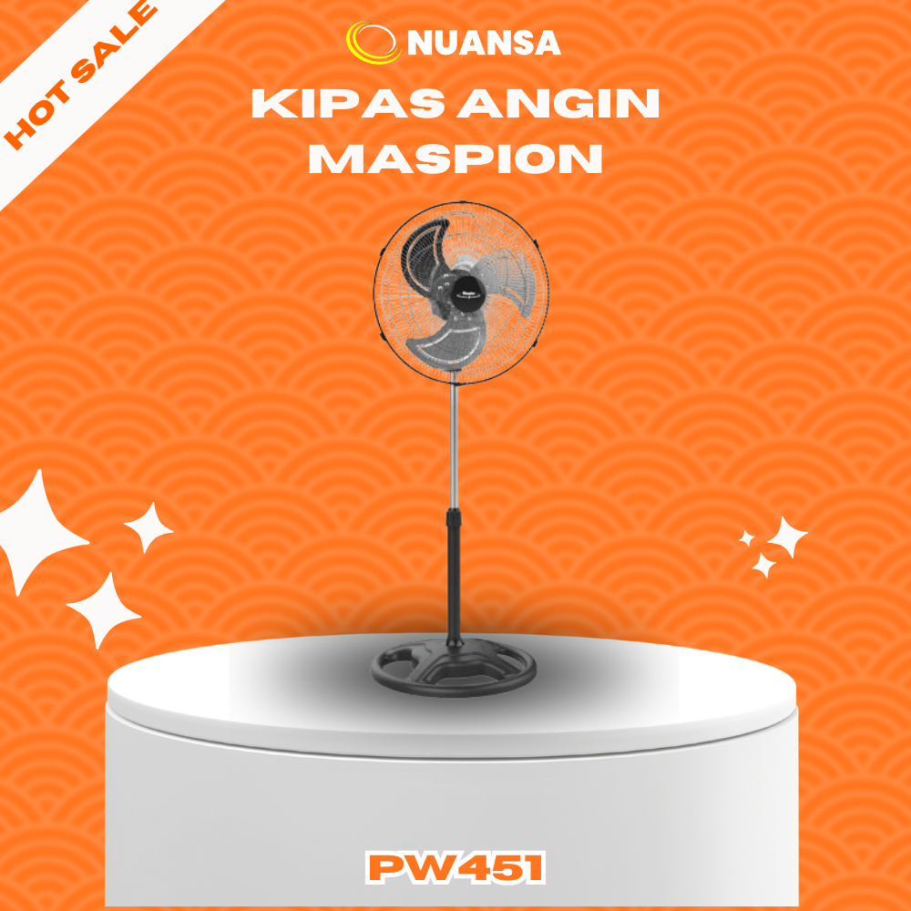 Kipas Angin Maspion PW451 3 in 1 / Kipas Angin PW 451 Berdiri/Dinding/Duduk