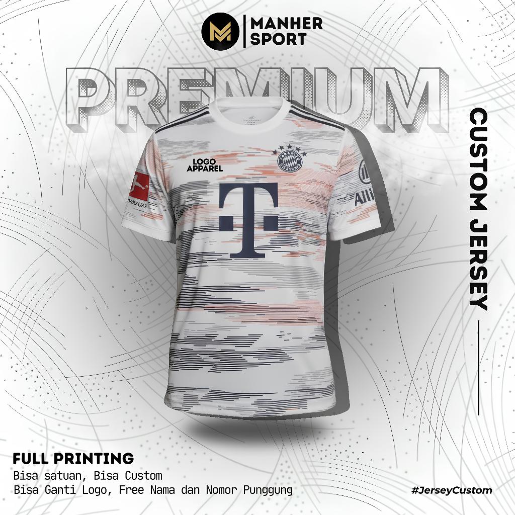 JERSEY BAYERN MUNCHEN 2025 2026 AWAY FULL PRINTING PREMIUM