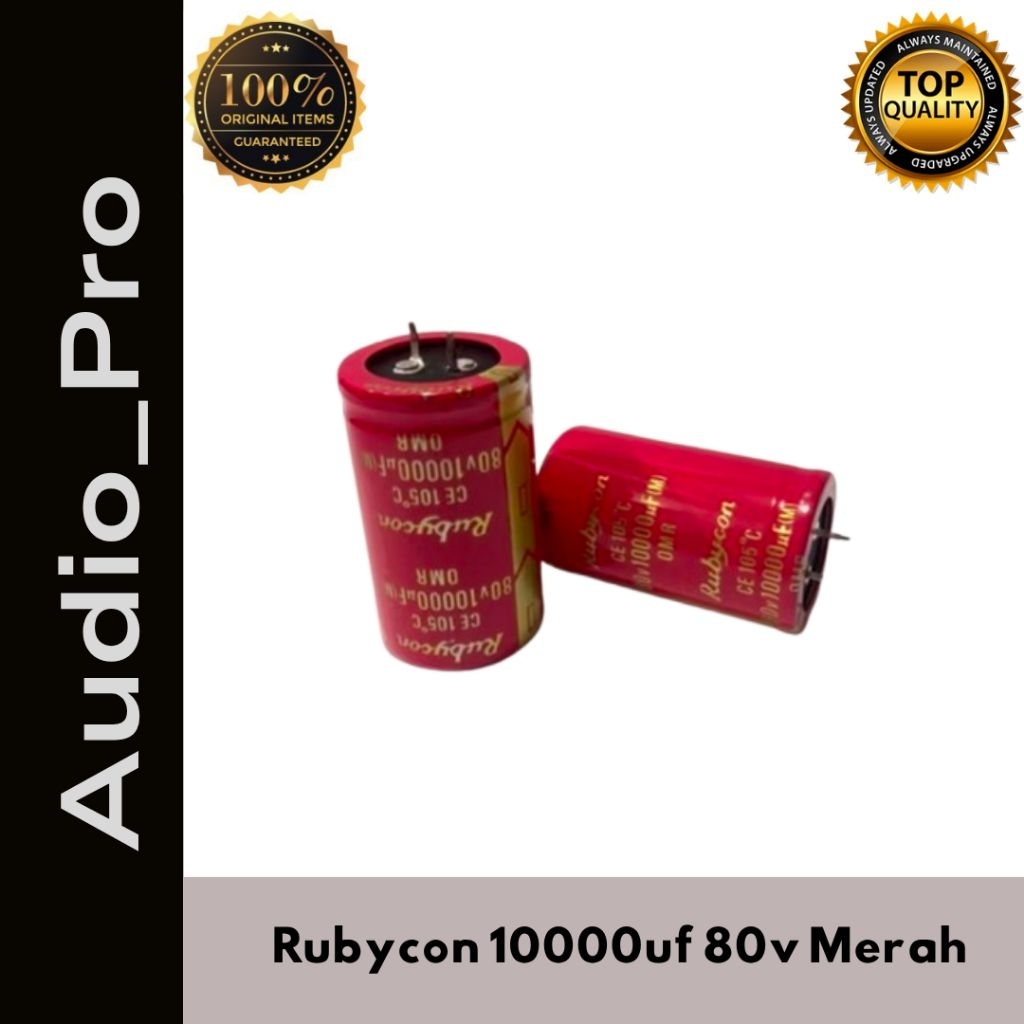 Kapasitor Rubycon Merah Elco 10.000uf 80v Kapasitor Rubycon Elco 10000uf 80v Elco