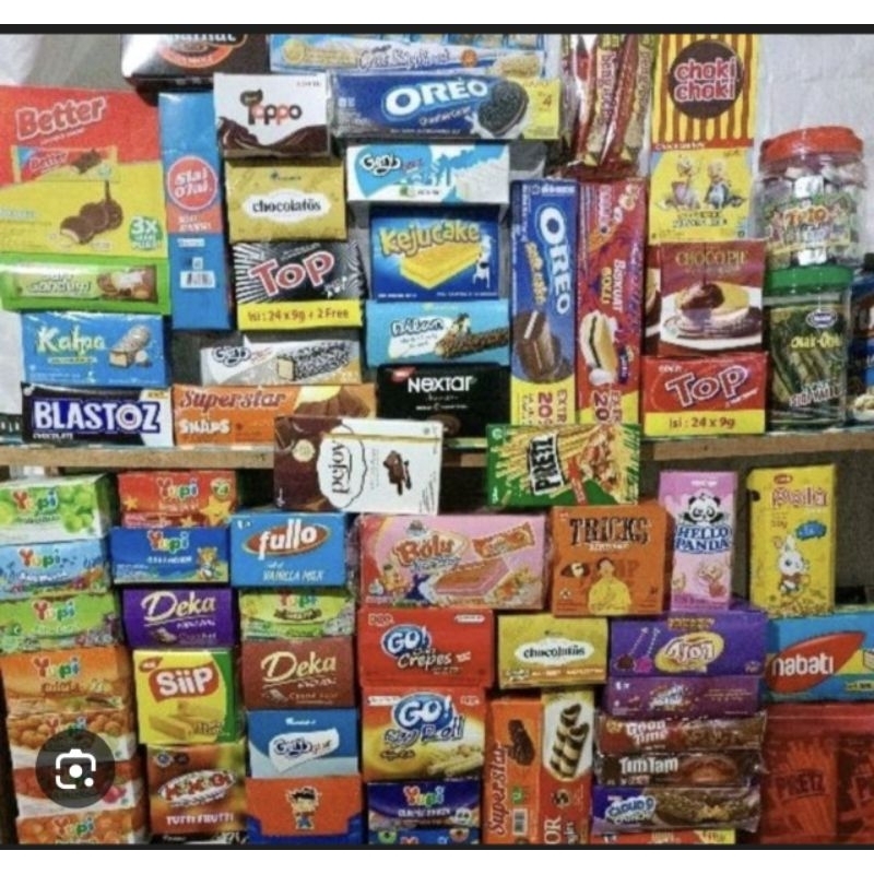 Jajan snack grosiran/Aneka macam snack