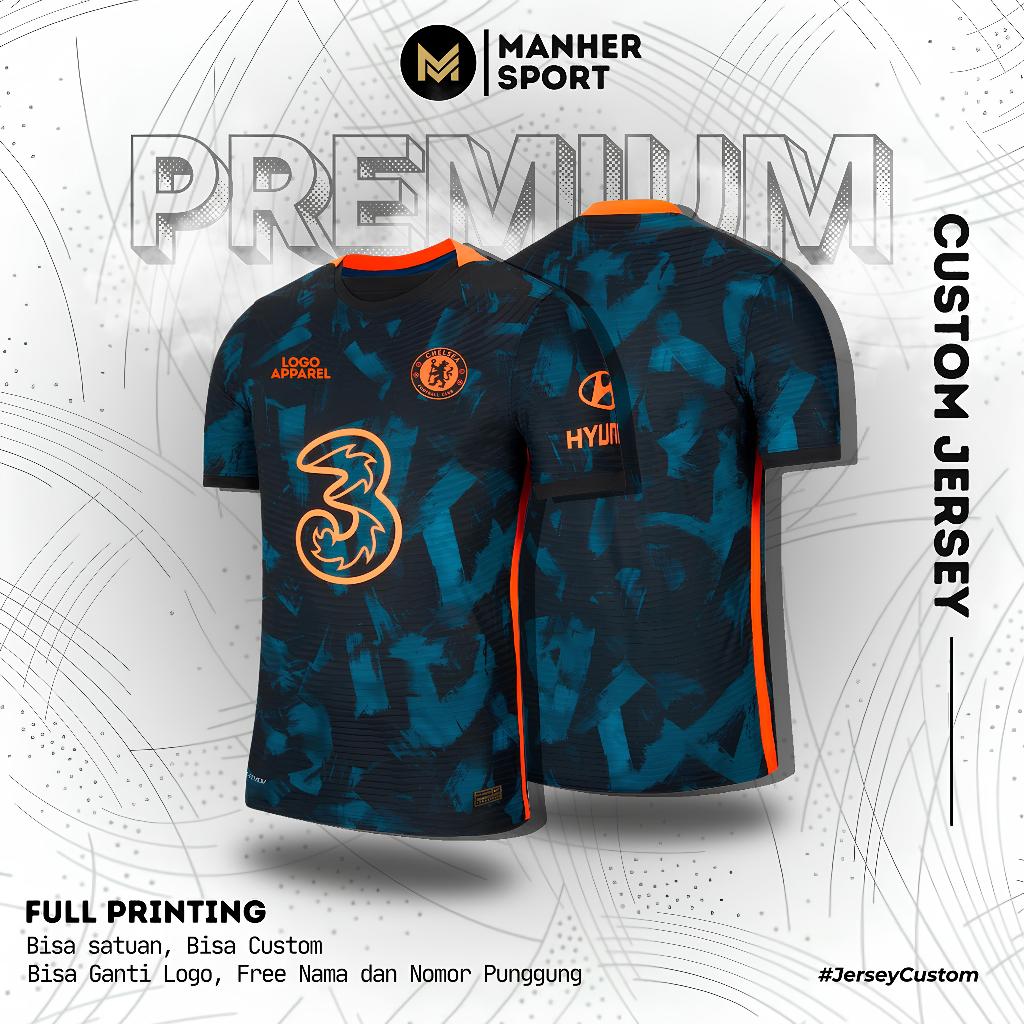 JERSEY CHELSEA 2021 2022 THIRD 3RD FULL PRINTING PREMIUM
