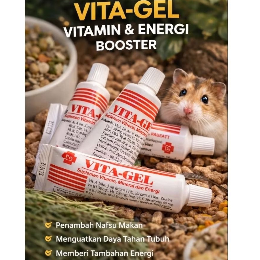 Vitagel / Vita gel vitamin hamster gerbil kucing anjing
