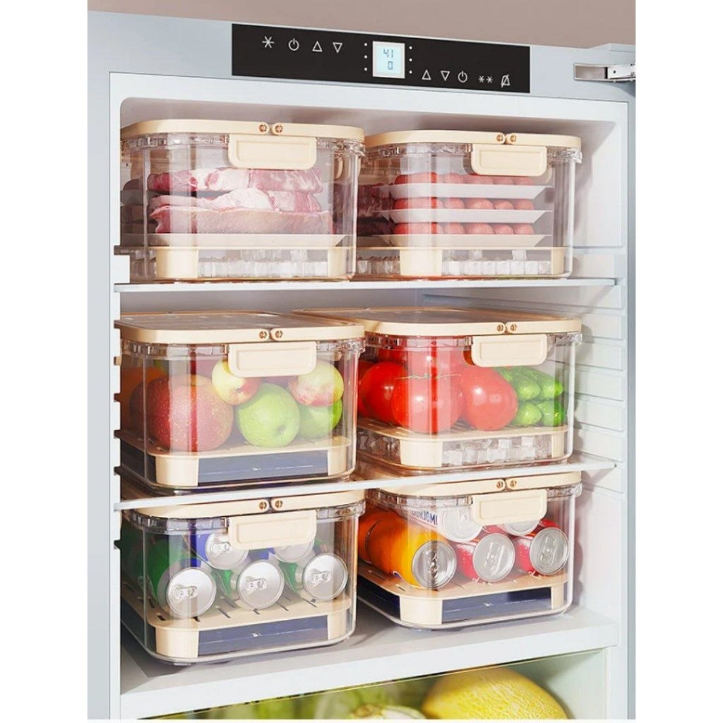 New Fresh storage Box/Kotak Penyimpanan Buah Sayur Kulkas Serbaguna plz
