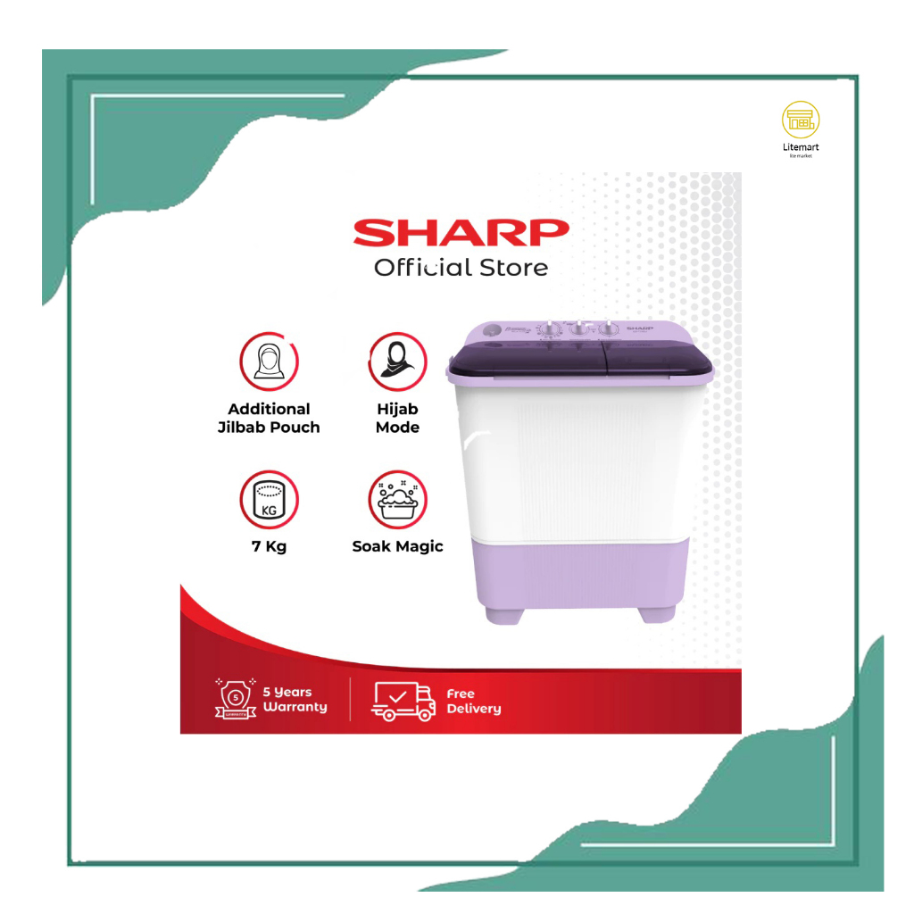 SHARP MESIN CUCI 2 TABUNG 7KG ES-T79SJ