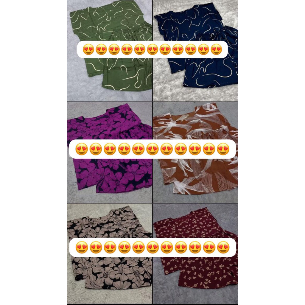 One Set Baby Doll Pendek Rayon