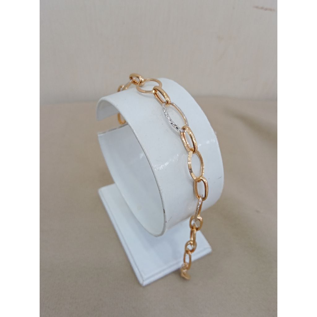 gelang emas 37,5% kadar muda variasi kombinasi