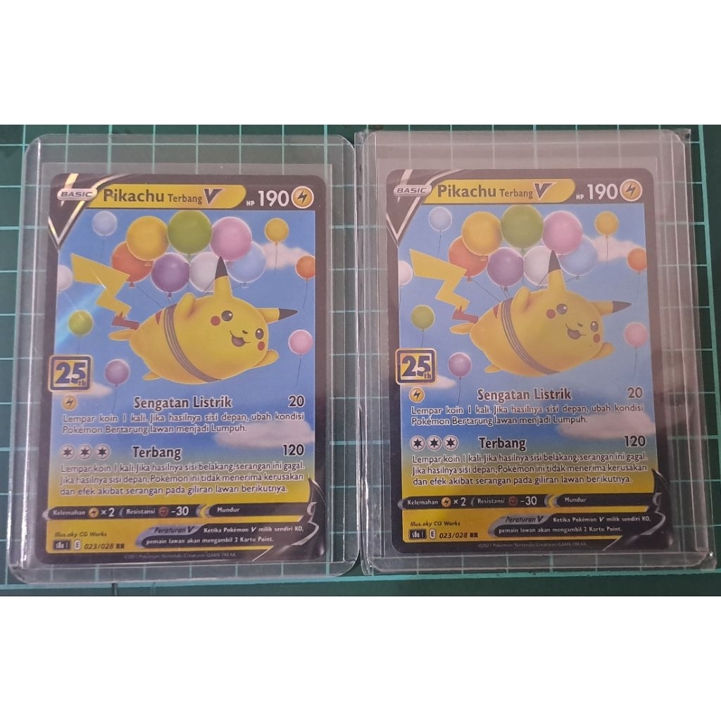 Flying pikachu , celebration 25th indonesia original TCG Pokemon