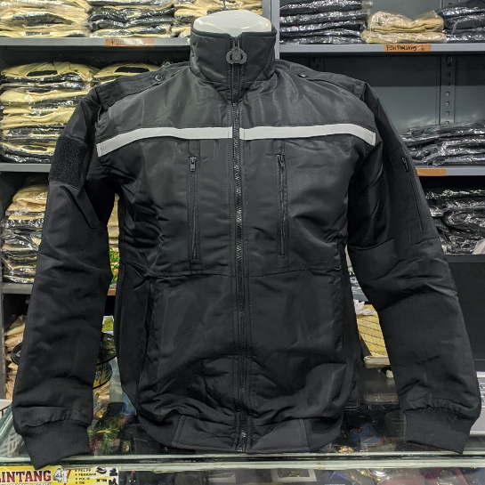 JAKET BOMBER POLRI 2025/JAKET HITAM JATAH POLRI/JAKET READING HITAM JATAH POLRI