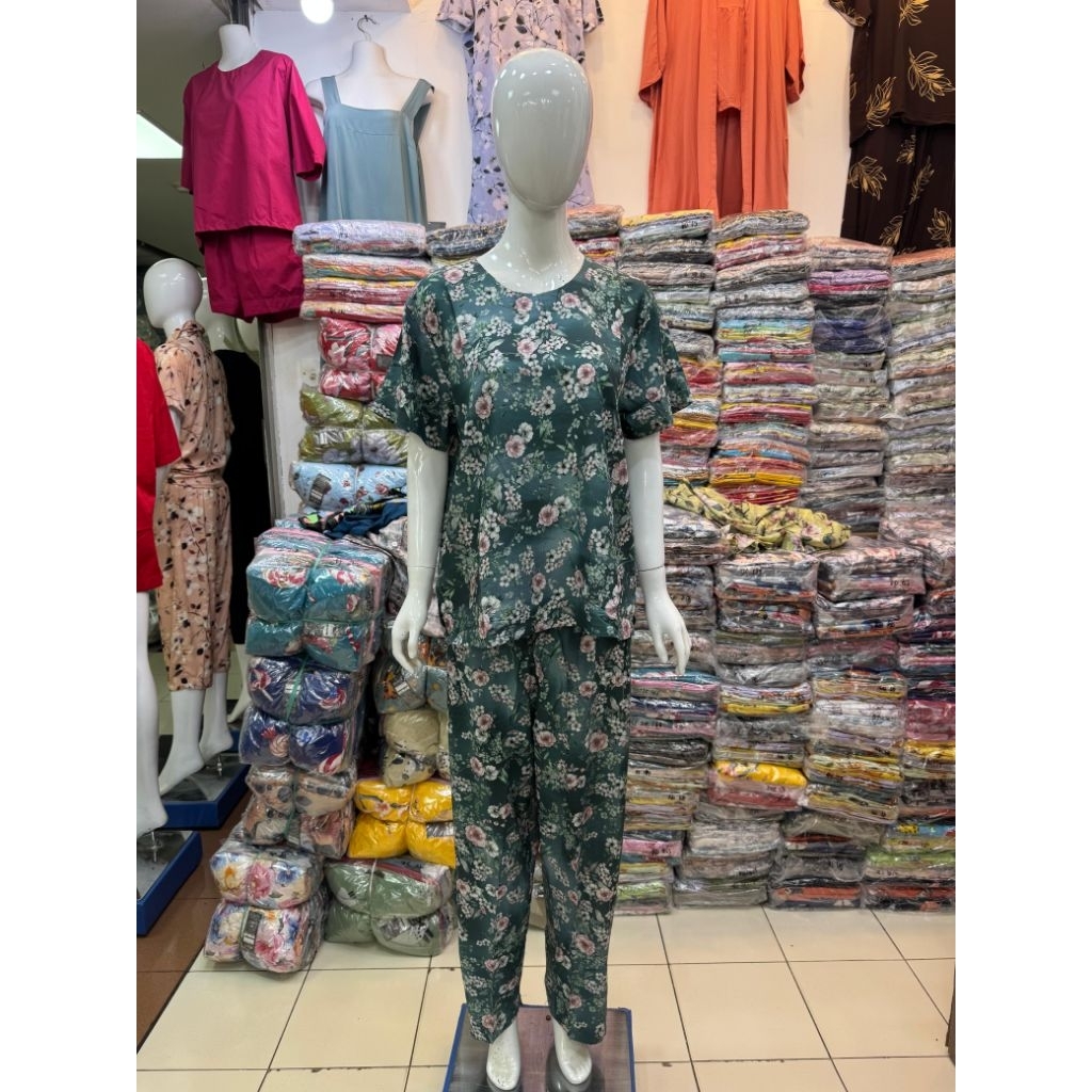 Setelan Yeong gi XXL Rayon lengan pendek celana panjang