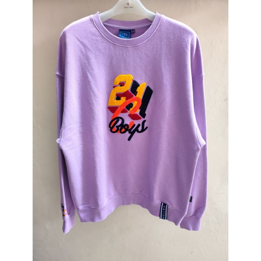 crewneck color logo romantic crown purple