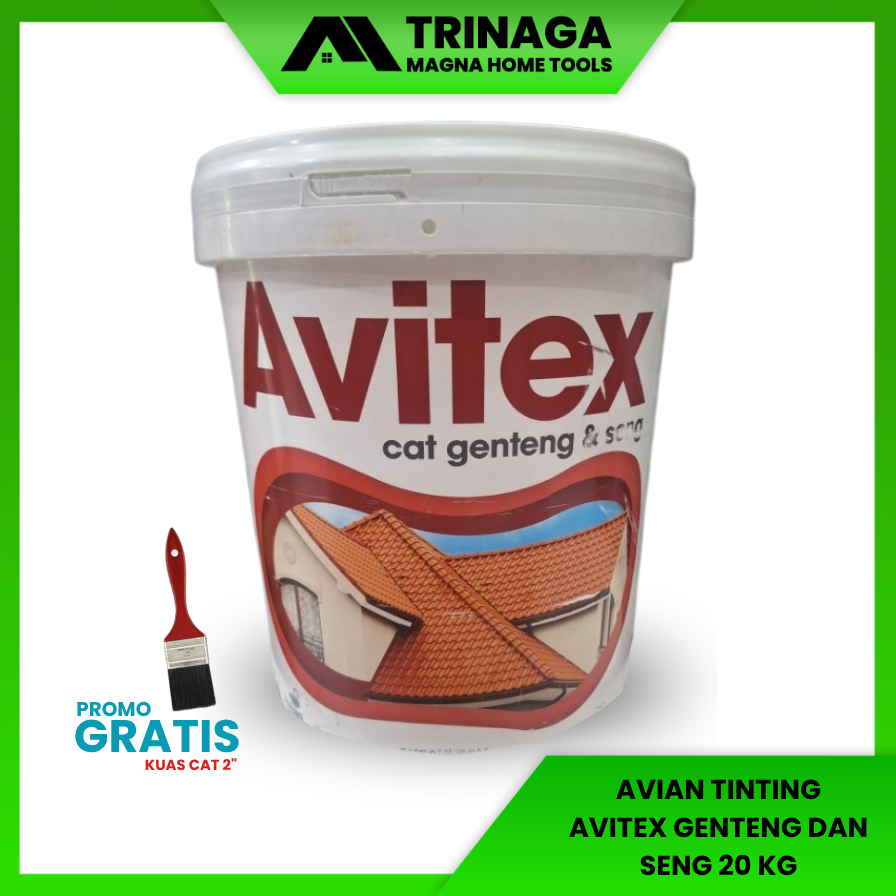 AVIAN | Avitex Cat Genteng & Seng 20 Kg Pail Tinting Cat Tembok Interior Eksterior