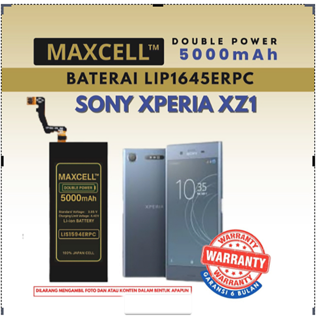 Baterai Maxcell LIP1645ERPC Compatible Sony Xperia XZ1 Double Power 5000mAh