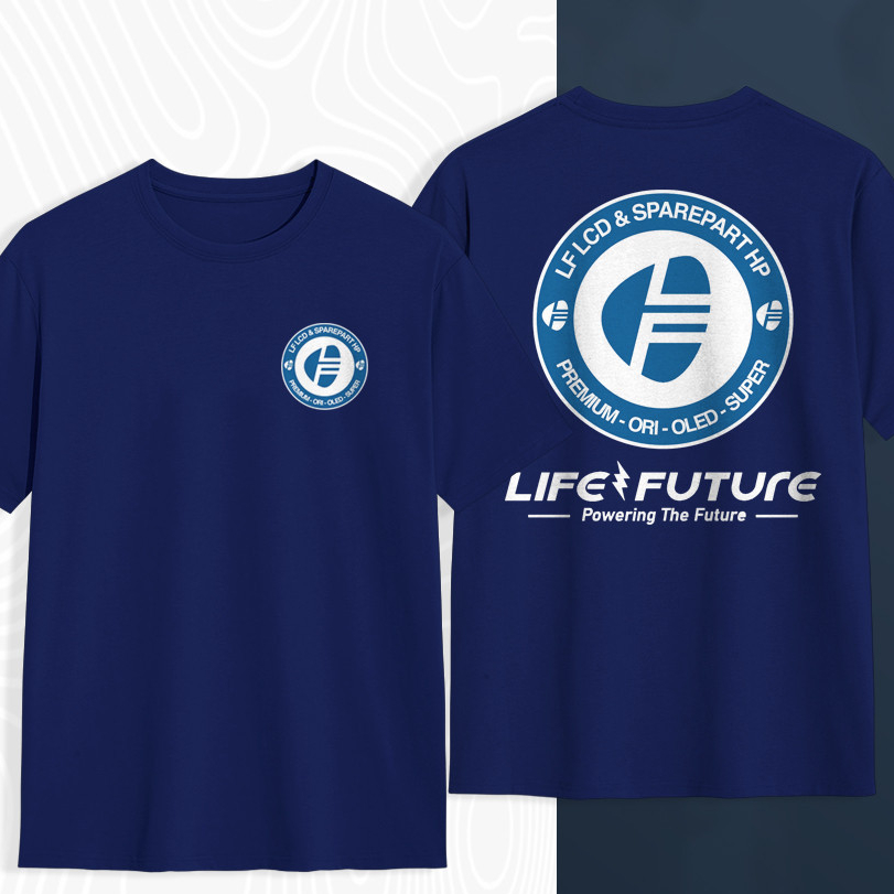 KAOS LCD LIFE FUTURE Baju Kaos LF life future bisa custom nama konter
