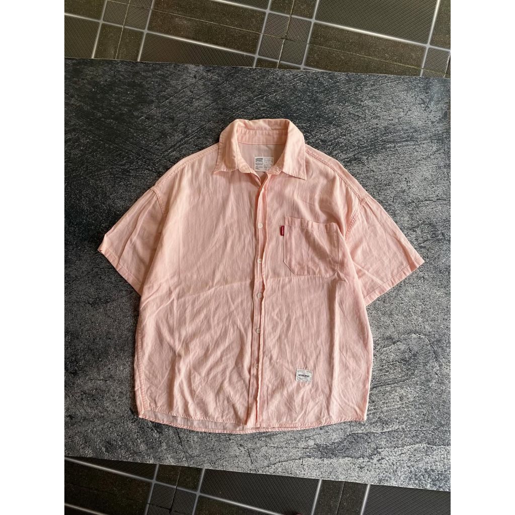 Relax shirt kemeja by Awesome Apparel soft pink Authentic