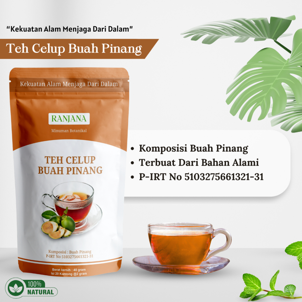 Ranjana Herbal Teh Buah Pinang Muda 100% Asli Untuk Stamina Pria