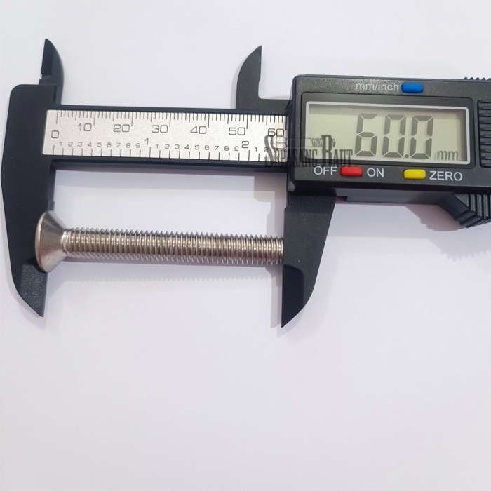 M8 x 60 Baut Countersunk L Verseng Stainless 304 M8x60
