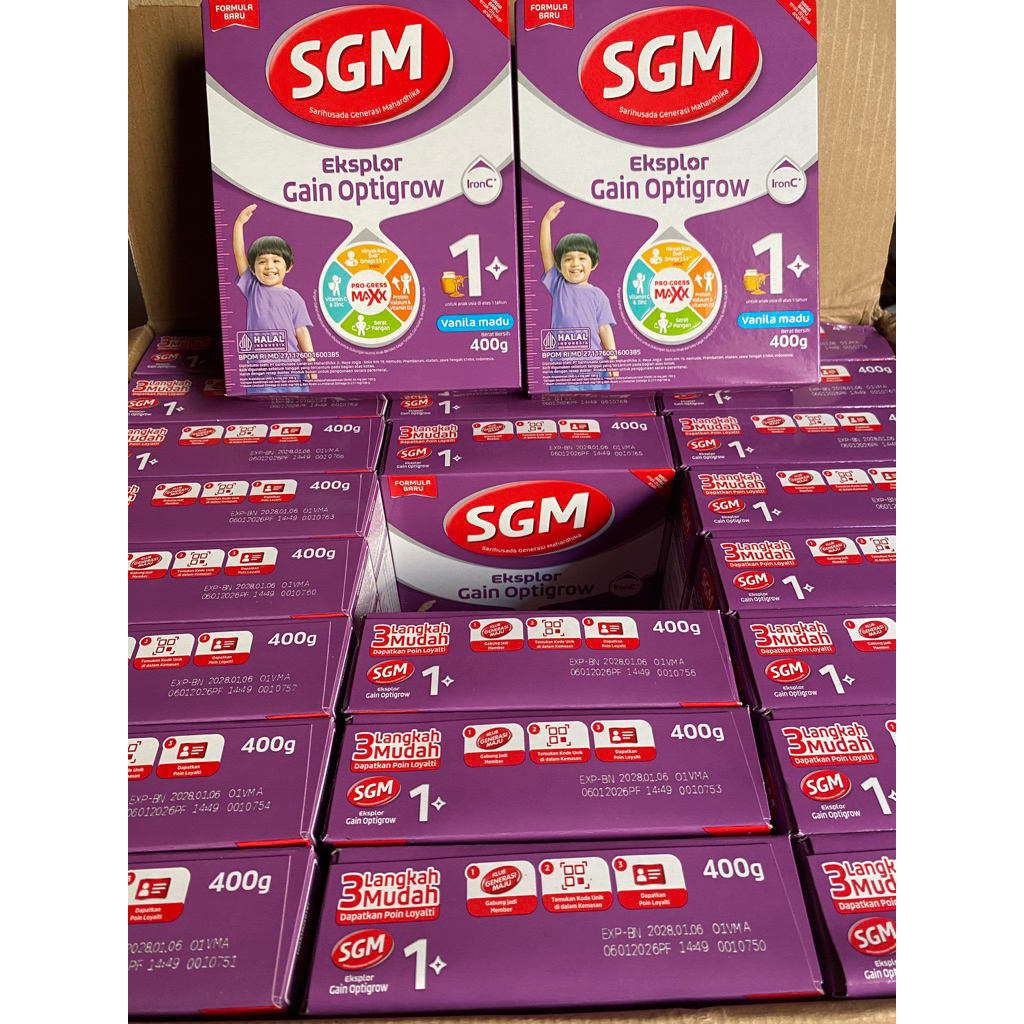 SGM Eksplor gain Optigrow 1+  Vanila Madu 400g
