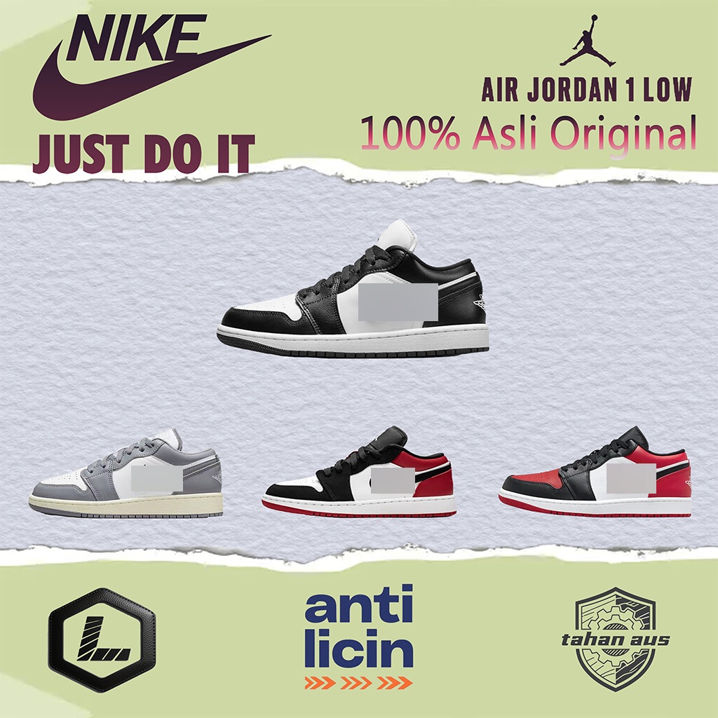 Sepatu [Alr Jordan 1] Low [AJ1] Original 100% BNIB - Sneakers Kasual Pria Wanita Ukuran Lengkap (COD