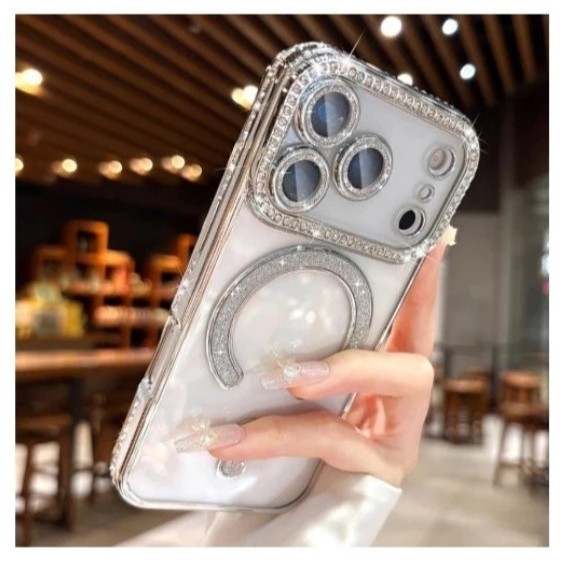 Case Magsafe iPhone 13 / 13 Pro / 13 Pro Max Premium Case Luxury Magsafe Glitter Bling Transaparan