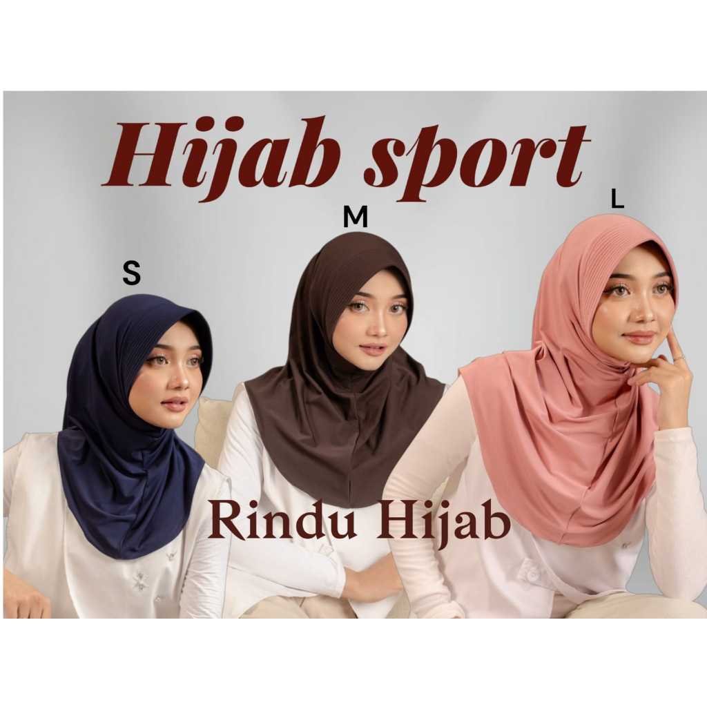 kerudung Sporty Bergo Hamidah Jilbab Sport Jilbab Instan Ukuran S M L Sporty Bahan Jersey Menutup Da