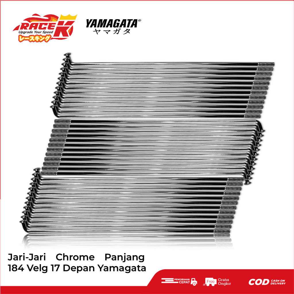 Yamagata Jari Jari Ruji Velg 17 Depan 18 Belakang Stainless Chrome 9x184 9 x 184