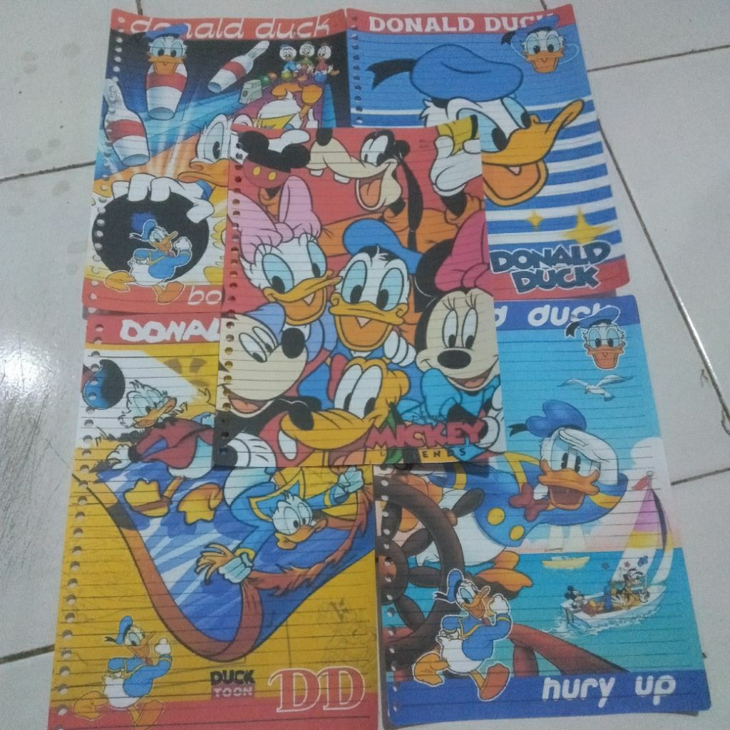 kertas file / binder jadul donald duck