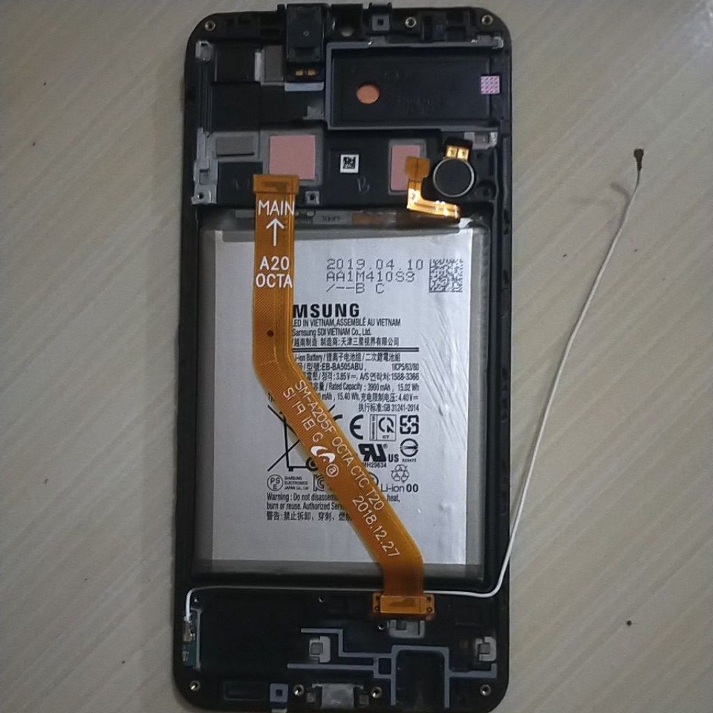 lcd samsung a20 ori copotan