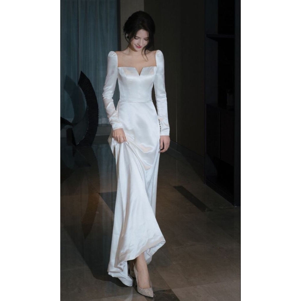 wedding dress, gaun Korea, dress Korea, gaun simple