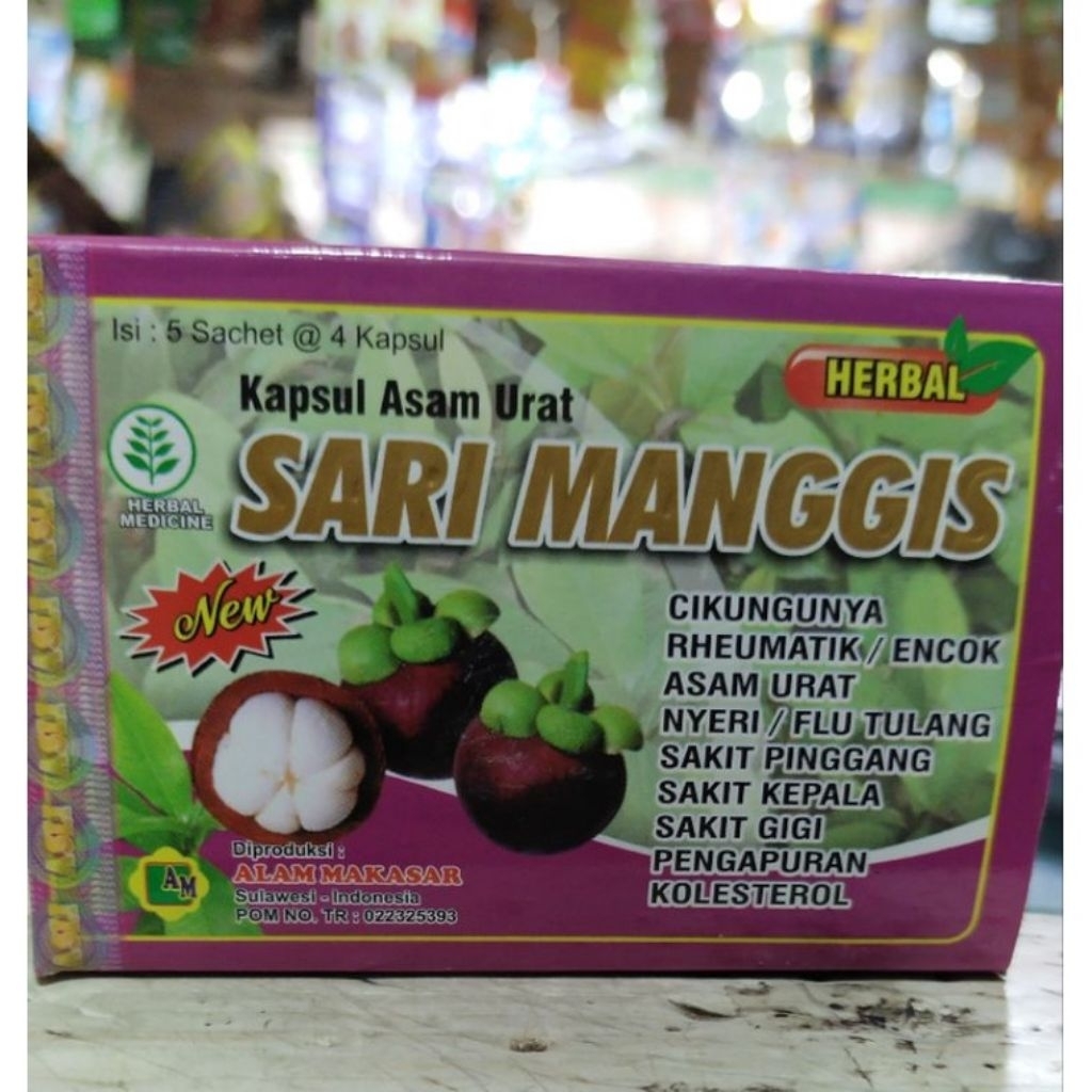 Sari Manggis Kapsul Herbal - 5 Sachet @4 Kapsul, Membantu Menurunkan Kolesterol