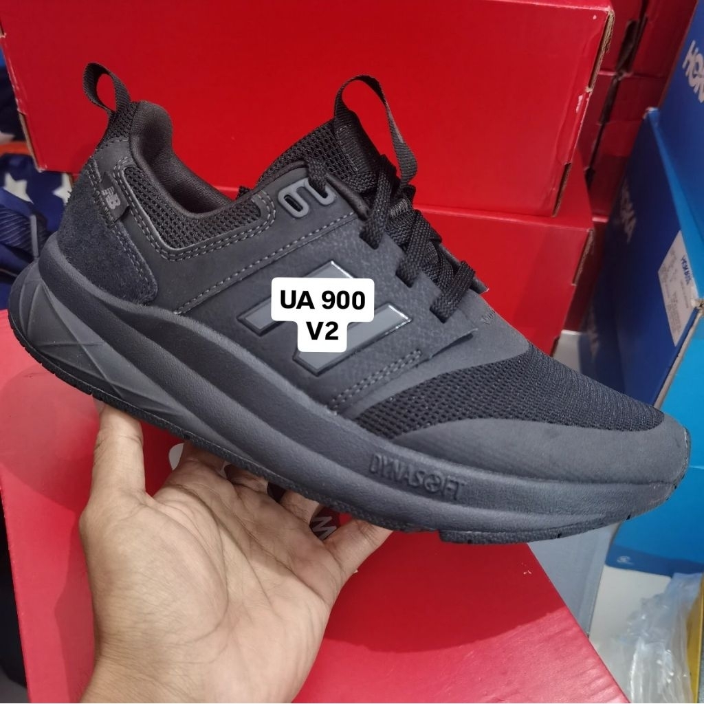 sepatu daily Walking unisex ua900 UA 900 hitam black fullblack
