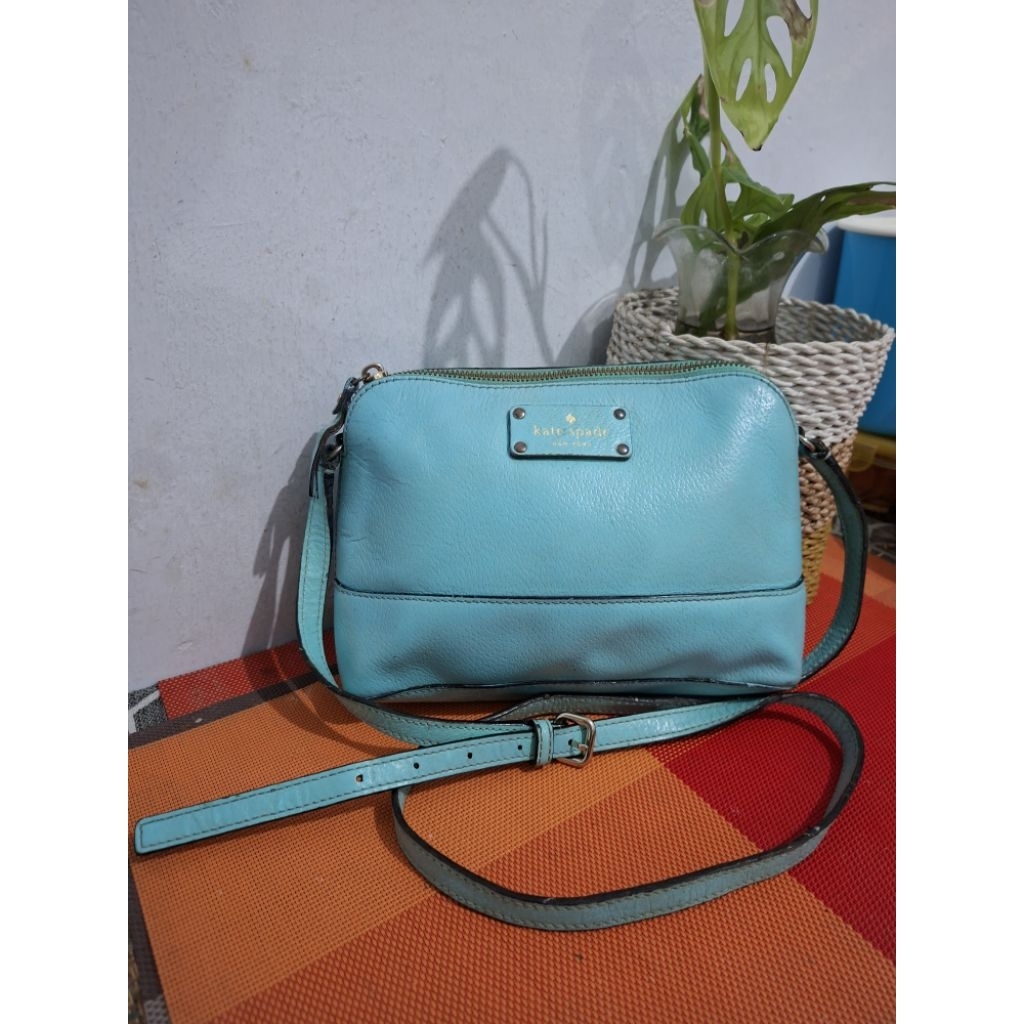 KATE SPADE SLING BAG BLUE GREEN SECOND PRELOVED