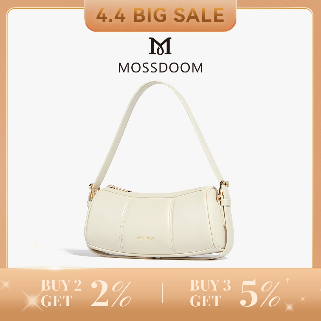 MOSSDOOM Tas Bahu Greta Bag Yang Eegan Dan Ringkas Tas Wanita Dengan Desain Garis Vertikal Sederhana
