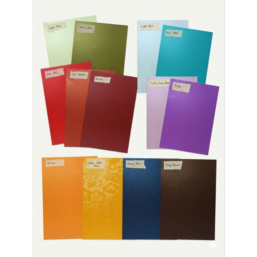 Kertas Jasmine Shimmer ukuran Plano [Tebal: 210gsm] - Kertas Undangan Premium & Kerajinan Tangan - [