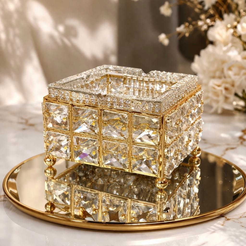 Asbak rokok kristal yg mewah dan elegan