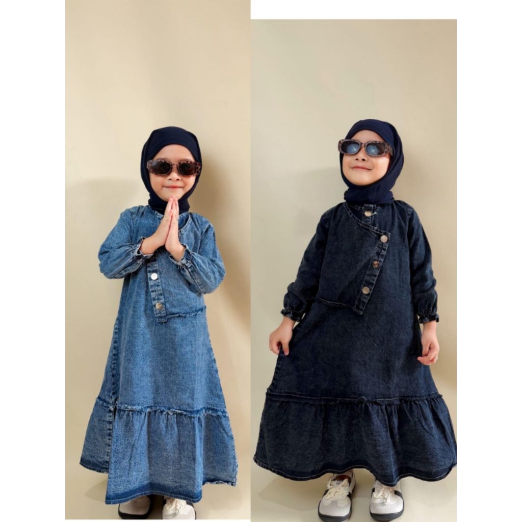 GAMIS JEANS ANAK PEREMPUAN MODEL TERBARU 2026 USIA 1-7TAHUN Muslim Cewek Nyaman