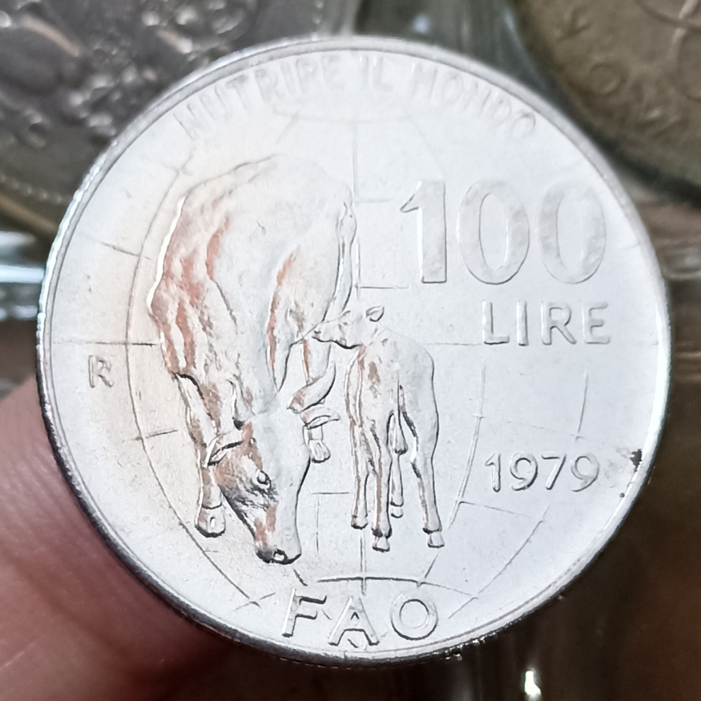 Koin Kuno Italia 100 Lire FAO tahun 1979